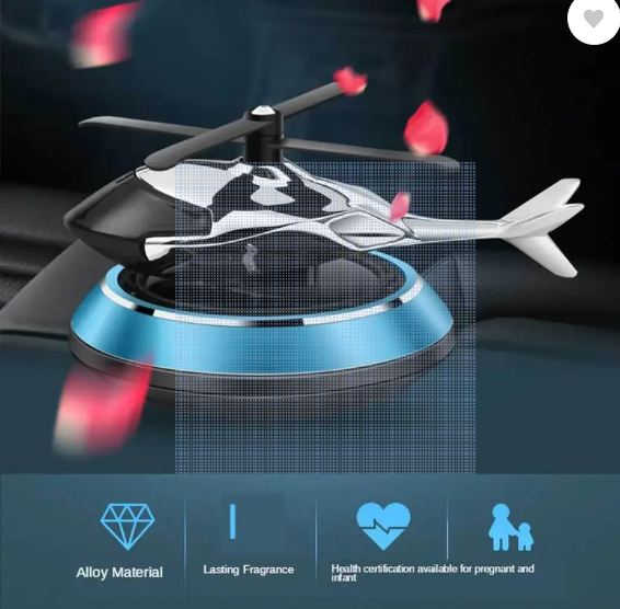 Car Air Freshener Solar Rotating Helicopter Rotating
